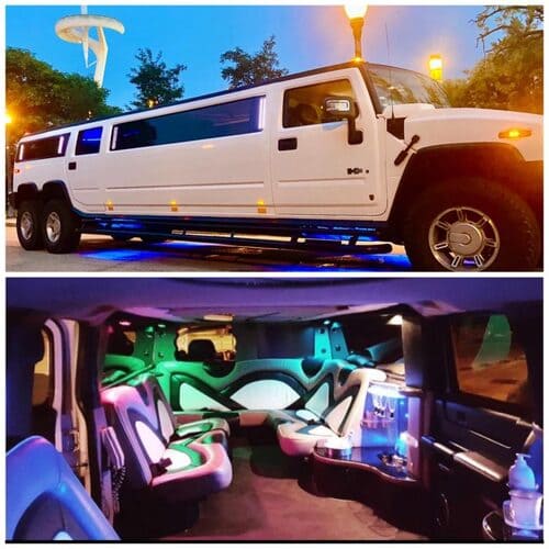 Alquilar limusina Hummer H2 blanca
